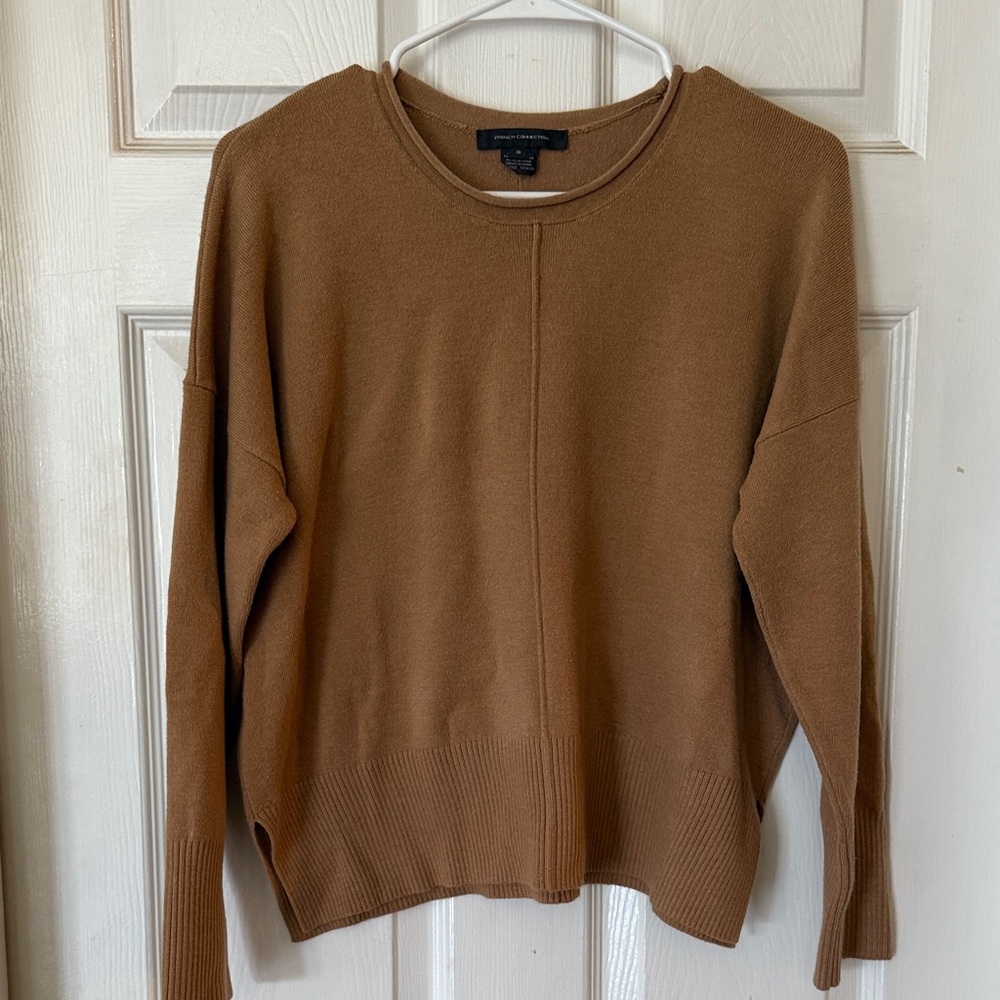 French Connection Brown Crew Neck Sweater
